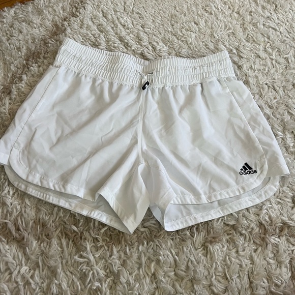 adidas Pants - Worn ONCE white adidas running shorts!